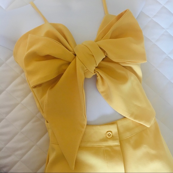 Yellow Tie Front Dress - Picture 5 of 7